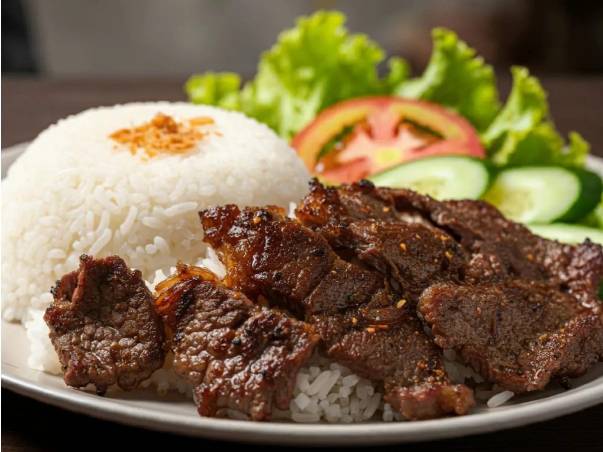 Charbroiled Beef Rice Plate Charbroiled Beef Rice Plate