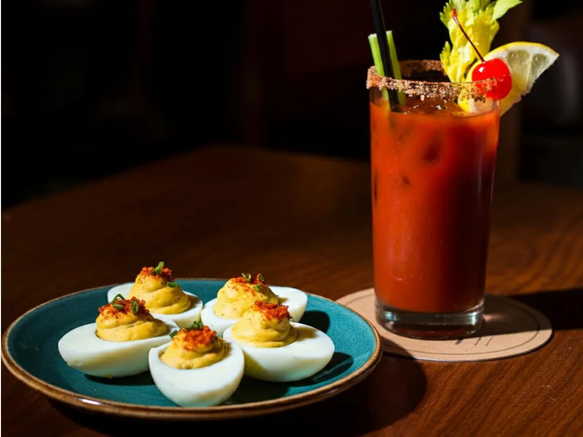 Bloody Mary Deviled Eggs Platter Bloody Mary Deviled Eggs Platter