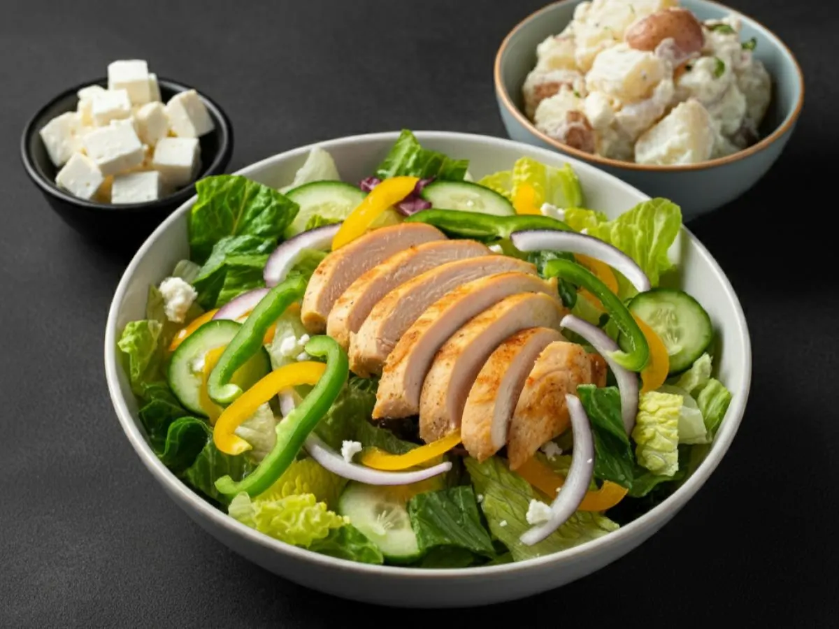 Mediterranean Salad with Chicken Boxed Meal Mediterranean Salad with Chicken Boxed Meal