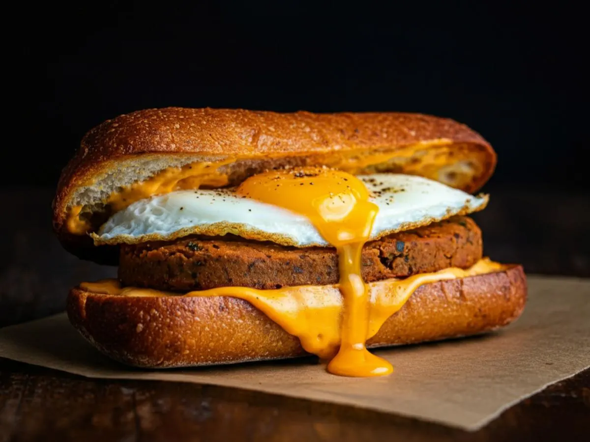 Vegan Sausage Breakfast Sammy Vegan Sausage Breakfast Sammy