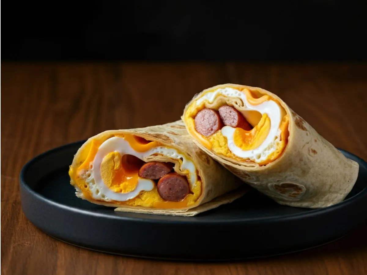 Sausage, Egg and Cheddar Cheese Wrap Sausage, Egg and Cheddar Cheese Wrap