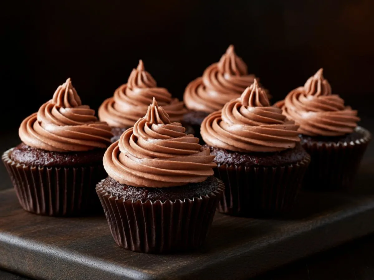 Chocolate Cupcakes with Chocolate Buttercream Icing