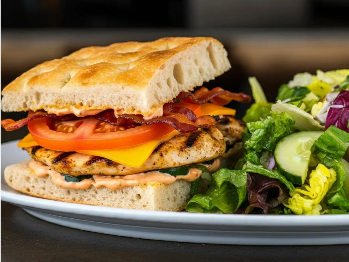 Polla Sandwich with Side Garden Salad Polla Sandwich with Side Garden Salad