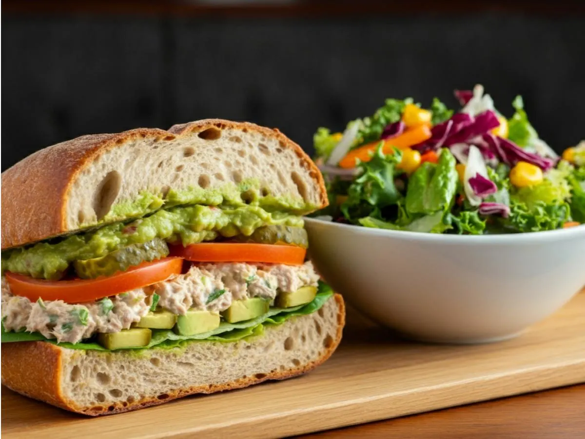 Alba Sandwich with Side Garden Salad Alba Sandwich with Side Garden Salad