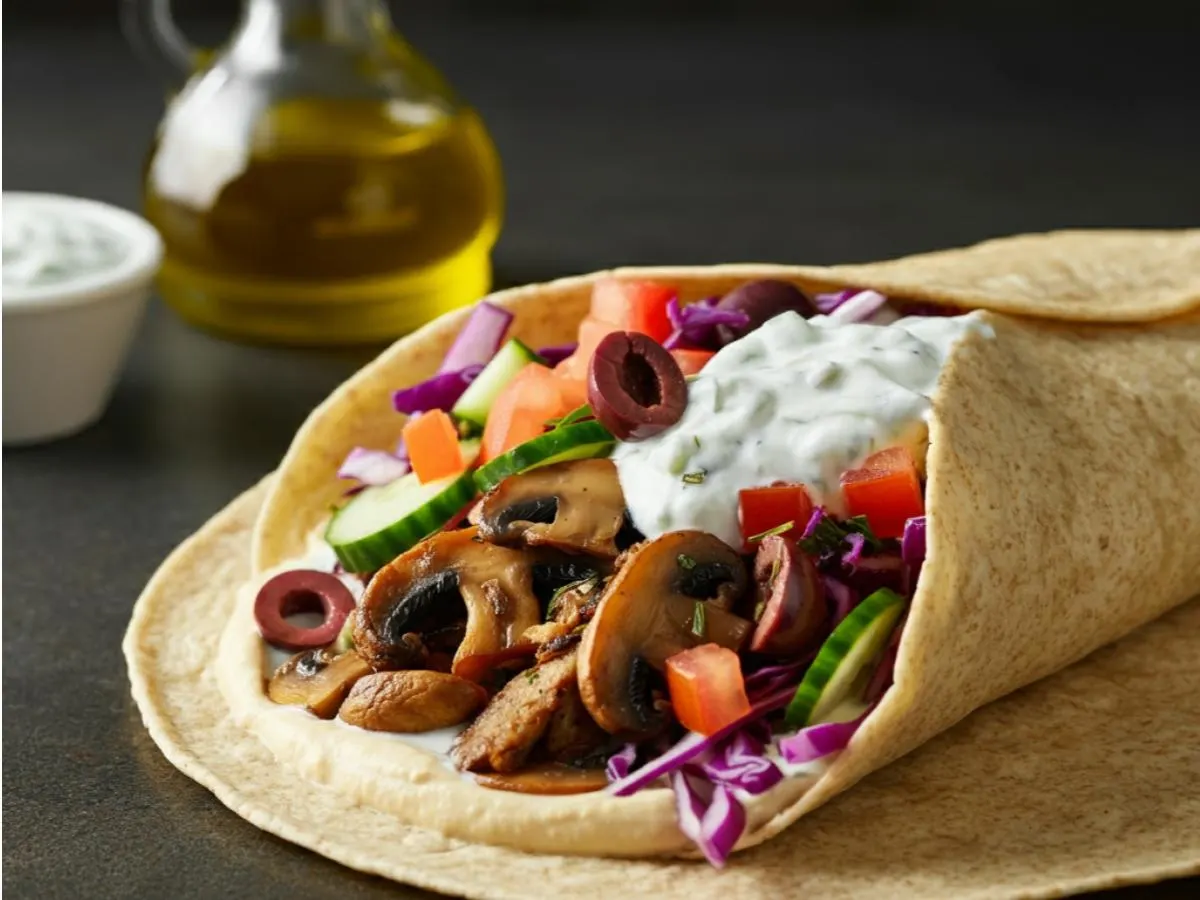 Mushroom Shawarma | Wheat Wrap