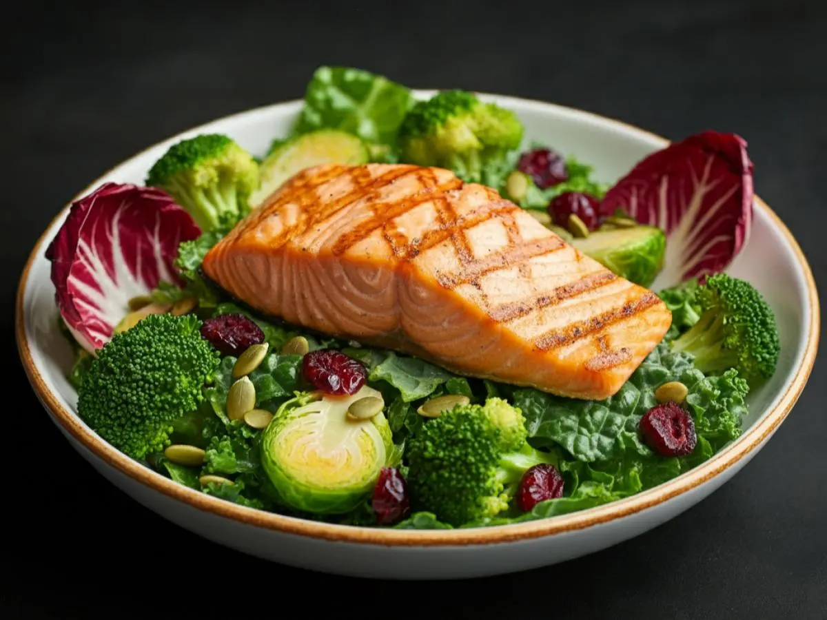 Sweet Kale Chopped Salad Boxed Meal with Salmon