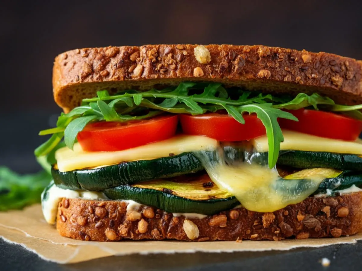 Gluten-Free Individual Vegetarian Grilled Vegetable Sandwich
