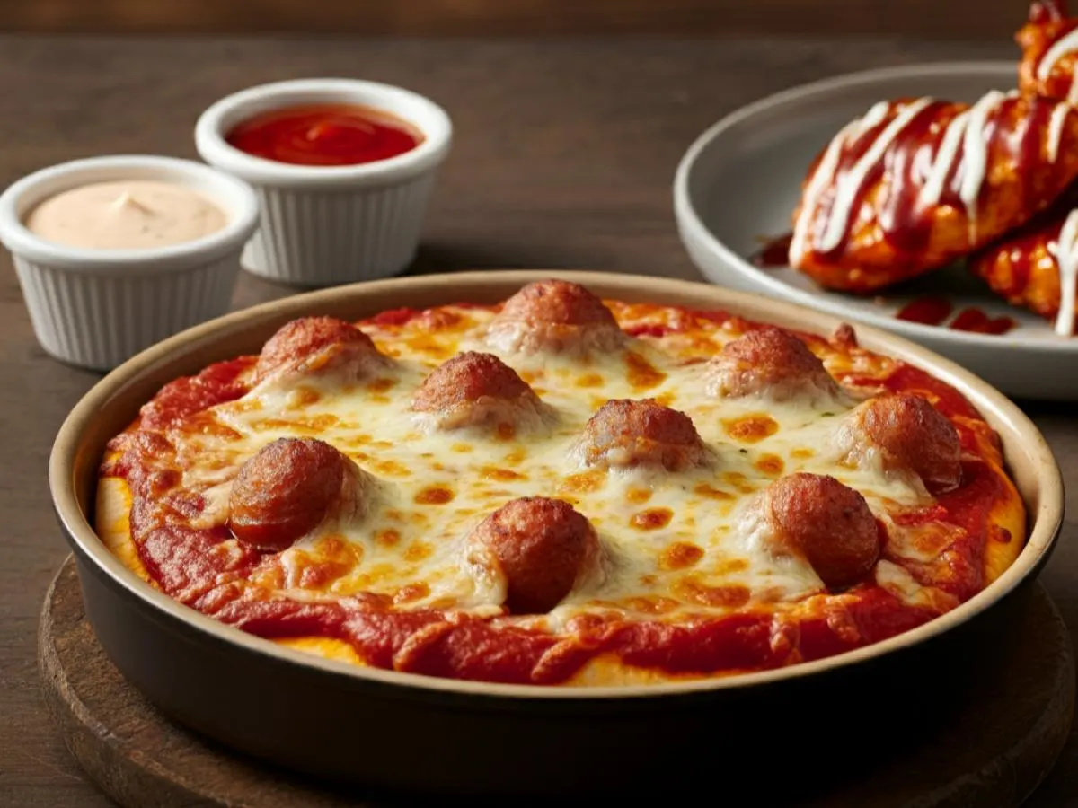 Personal Sausage Pizza and Boneless BBQ Wings Personal Sausage Pizza and Boneless BBQ Wings