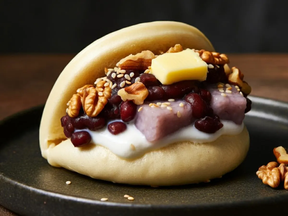Taro Red Bean Sourdough Bao Taro Red Bean Sourdough Bao