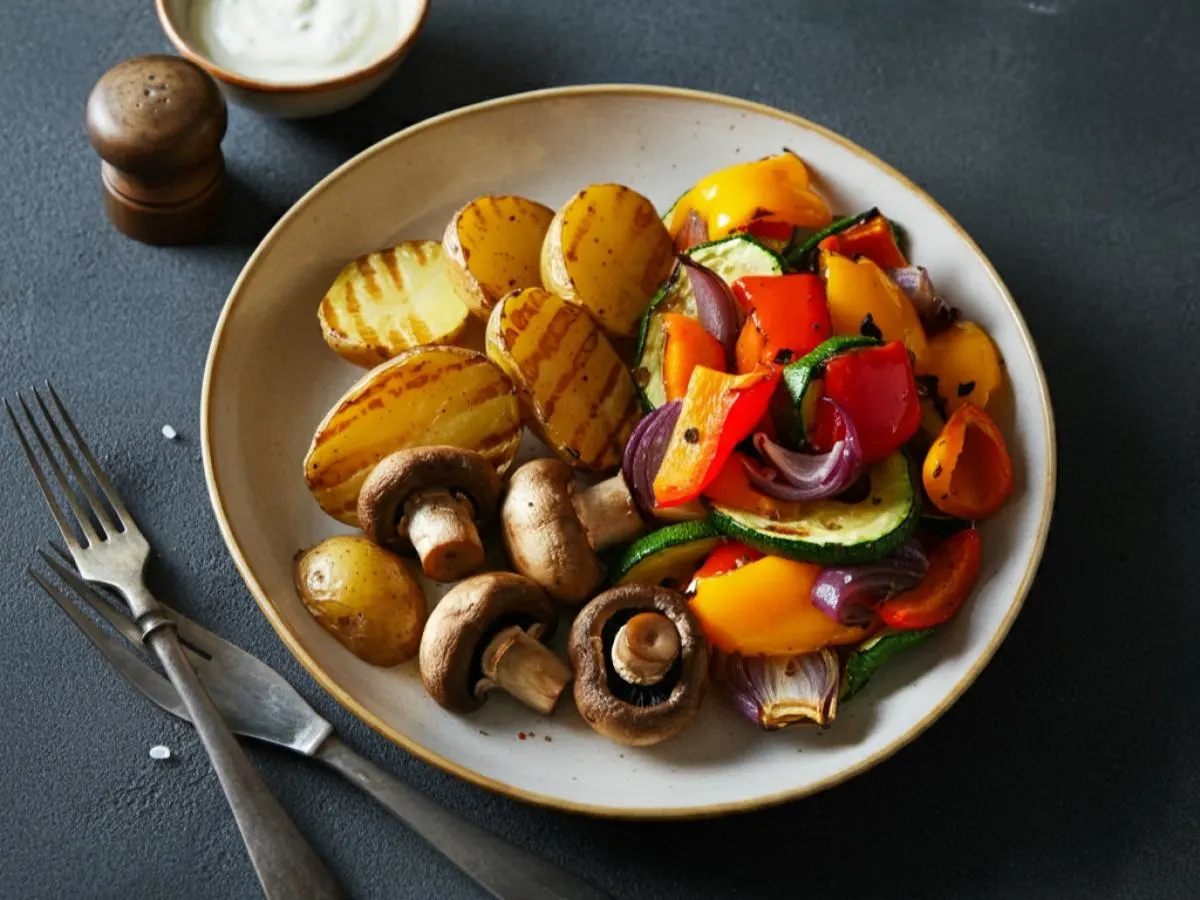 Grilled Mushroom & Veggies