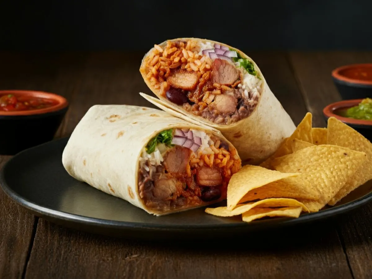 Pork Carnitas Burrito with Chips & Salsa
