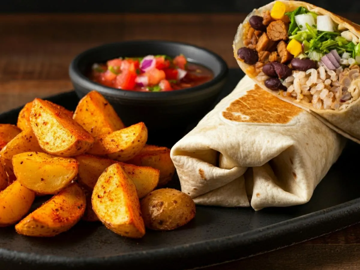 Soyrizo and Potatoes Burrito with Chips & Salsa