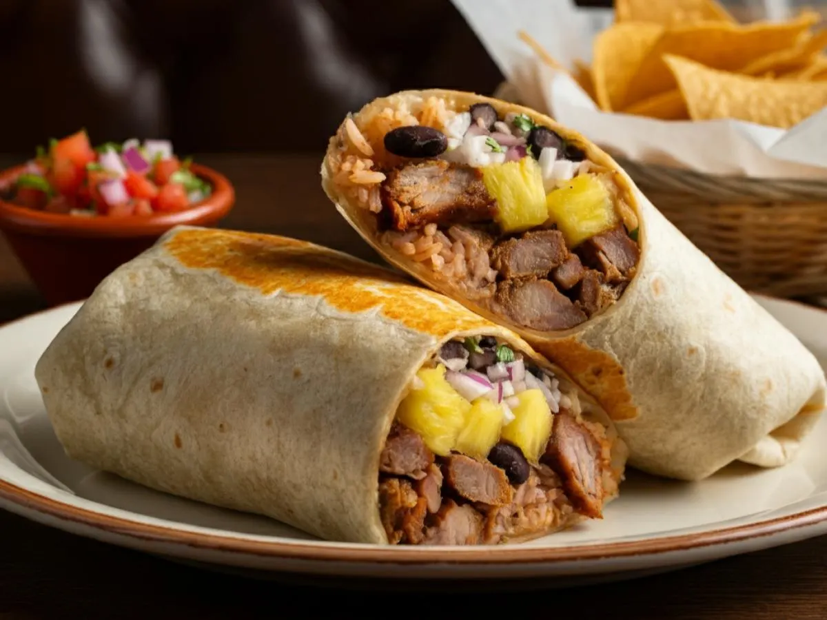 Pork Al Pastor Burrito with Chips & Salsa