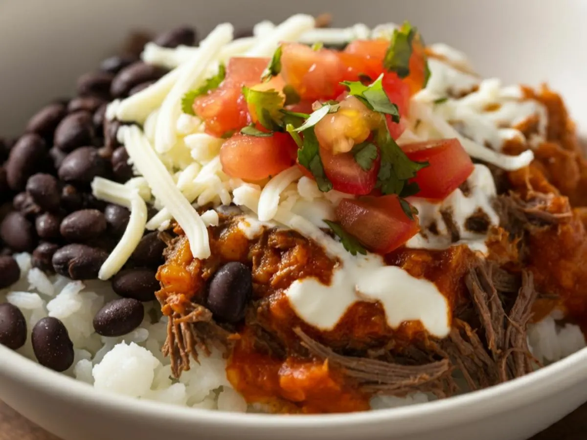 Beef Birria Burrito Bowl Beef Birria Burrito Bowl