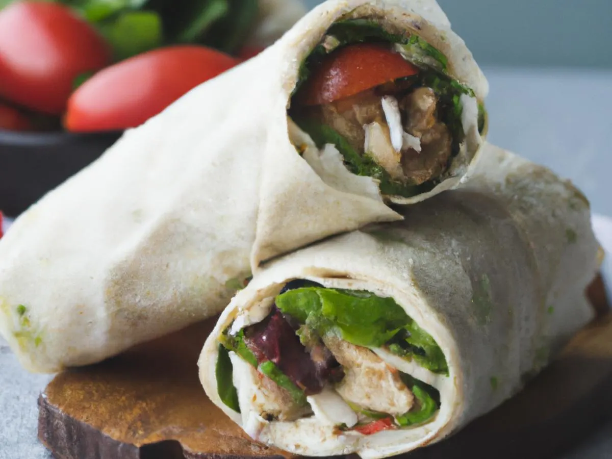 Veggie Wrap and Pita Chips Veggie Wrap and Pita Chips
