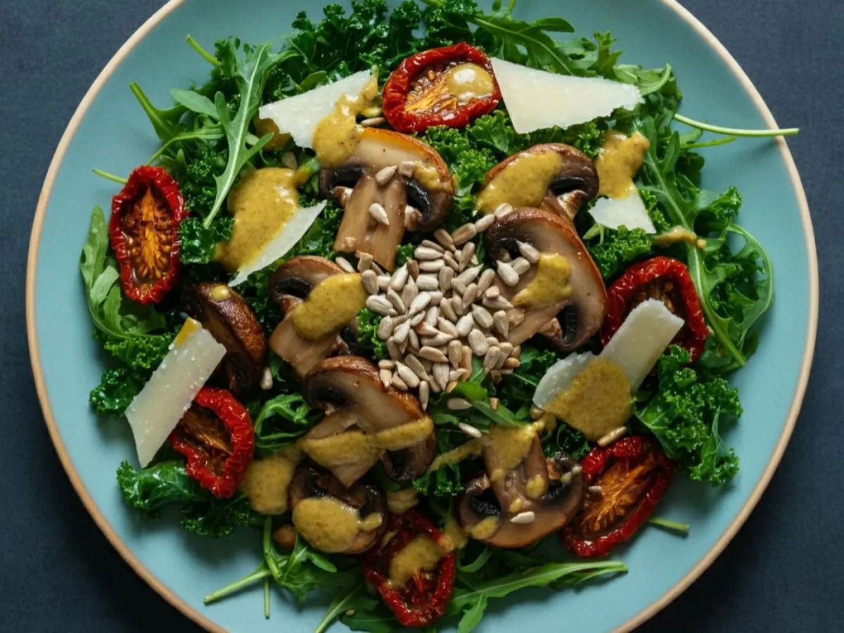 Mushroom Kale Salad Mushroom Kale Salad