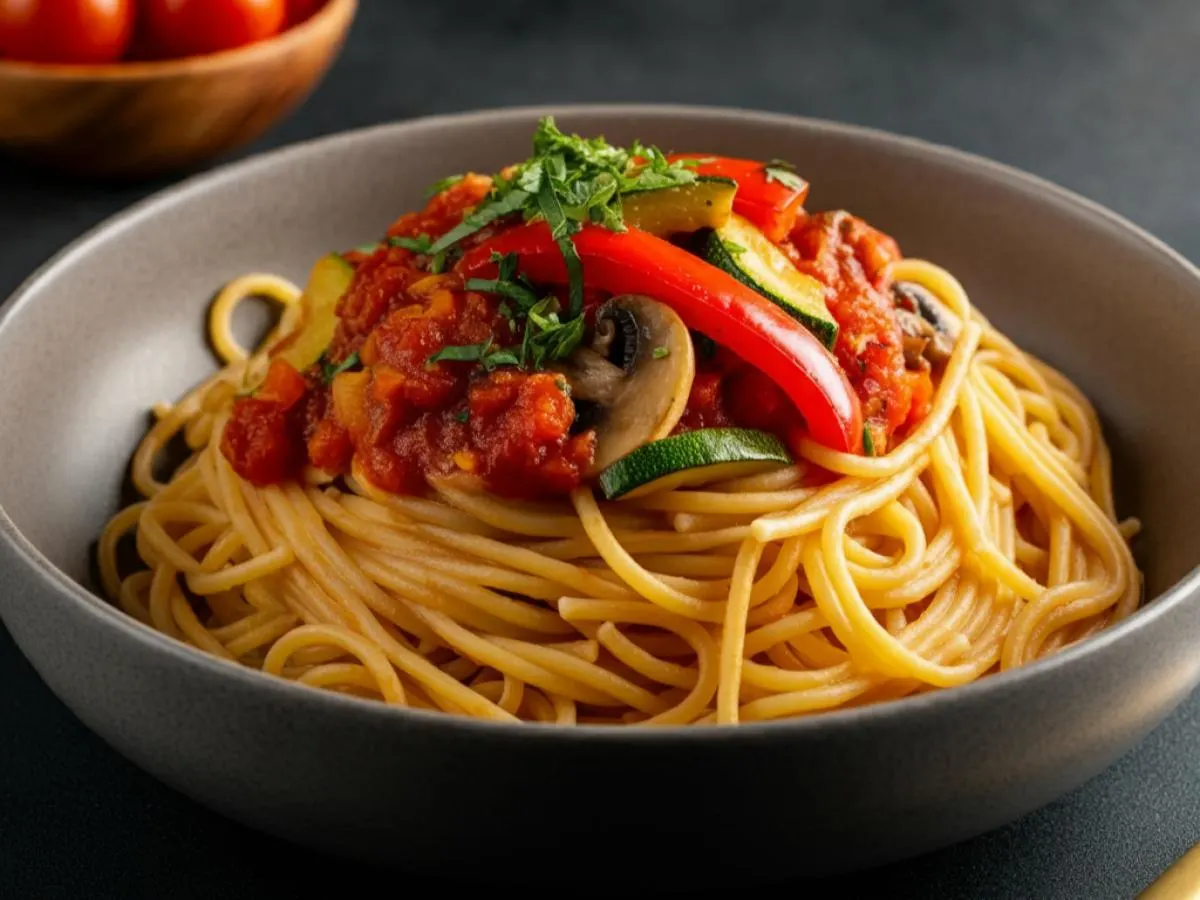 Gluten Free Rotini Tomato with Vegetables