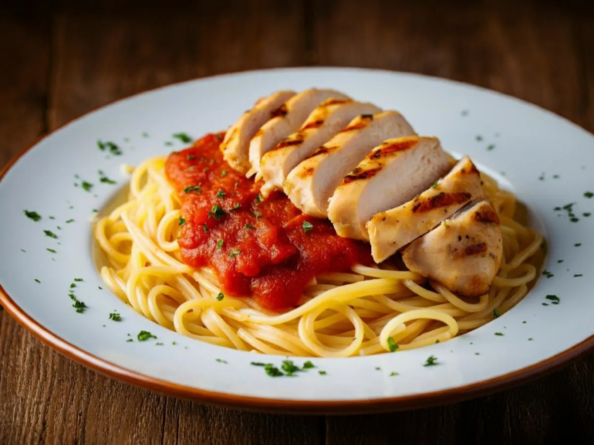 Spaghetti Tomato with Chicken