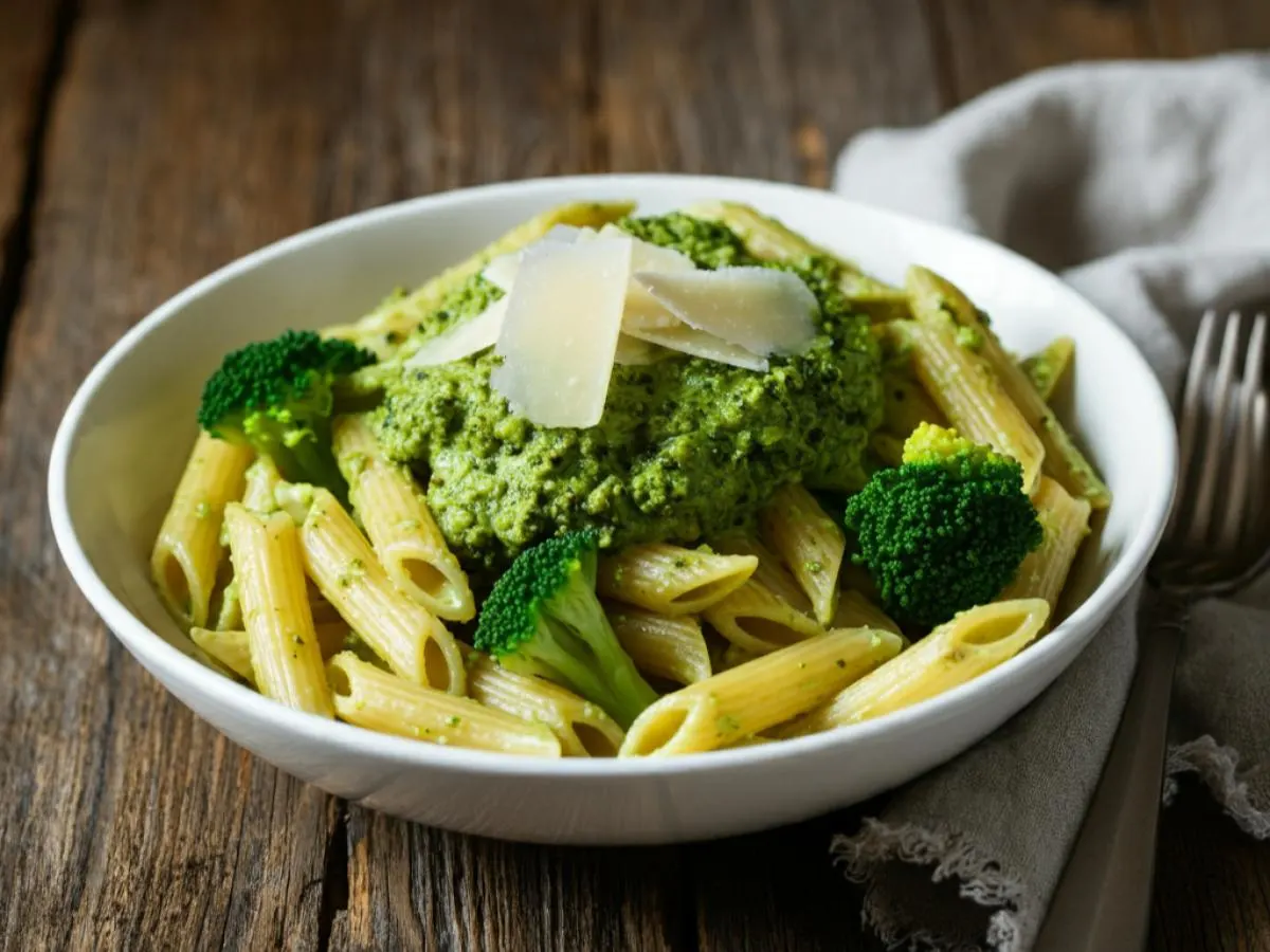 Penne Pesto with Vegetables