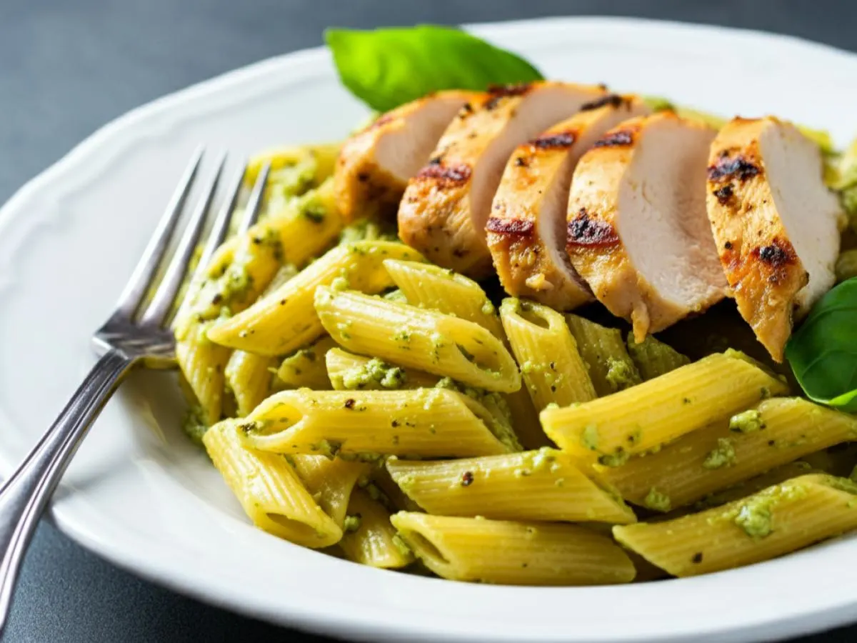 Gluten Free Rotini Pesto with Chicken