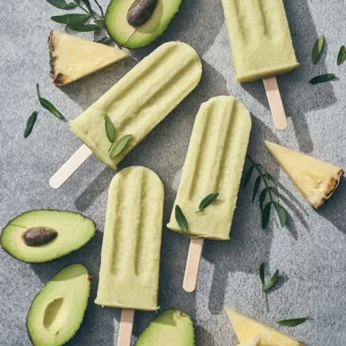 Organic Pineapple Avocado Popsicle Organic Pineapple Avocado Popsicle