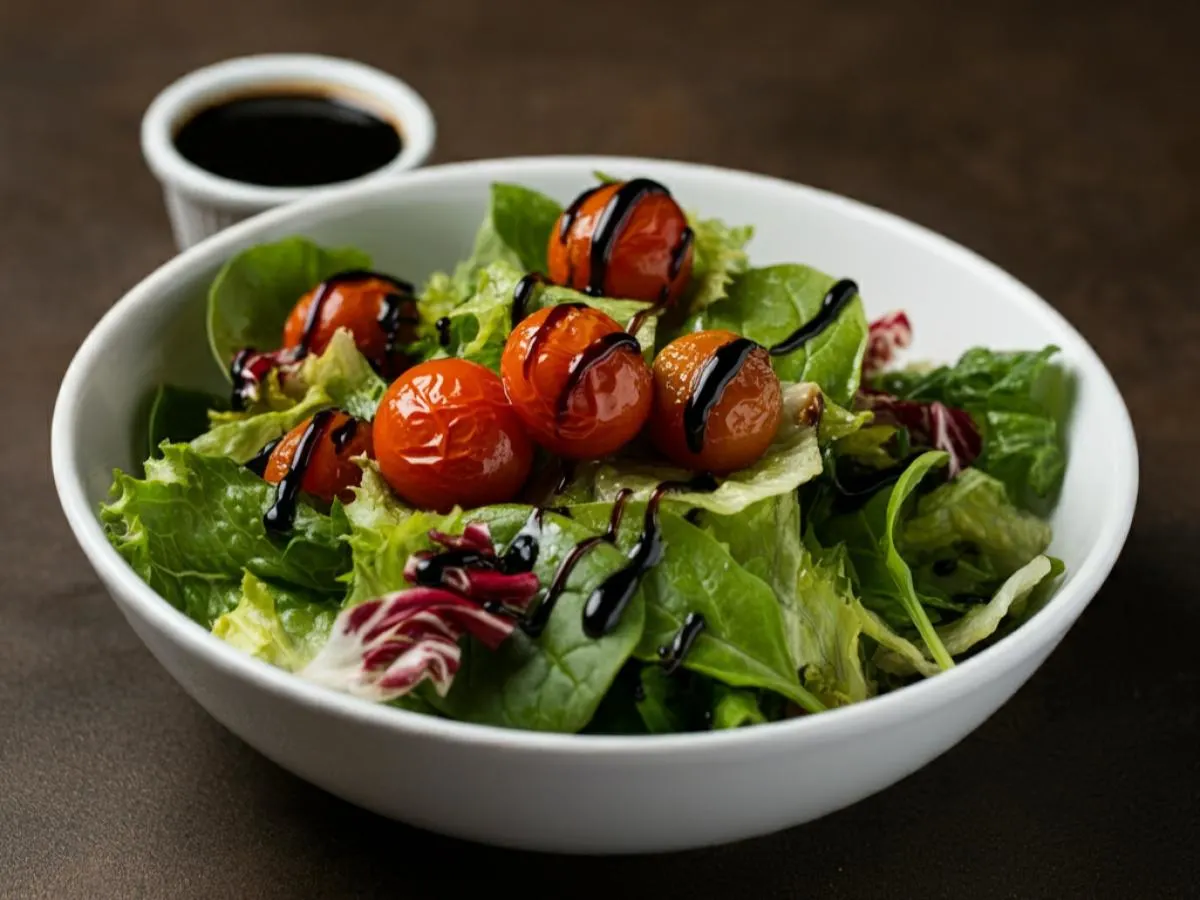 Vegan Green Salad with Confit Tomatoes Vegan Green Salad with Confit Tomatoes