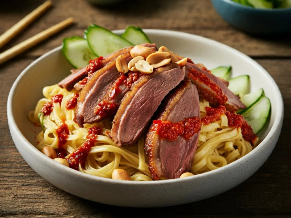 Shredded Duck With Spicy Cold Noodle Shredded Duck With Spicy Cold Noodle