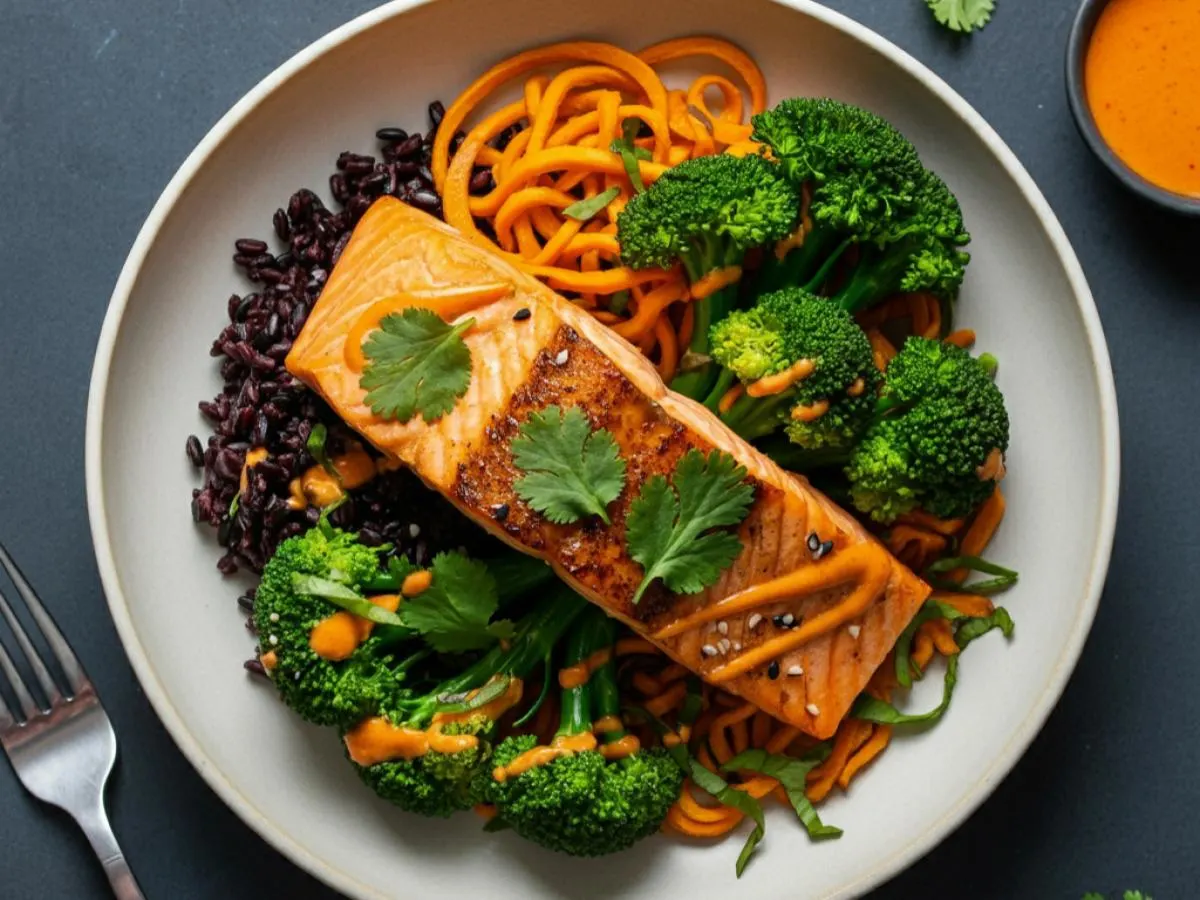 Spicy Roasted Salmon Grain Bowl Spicy Roasted Salmon Grain Bowl