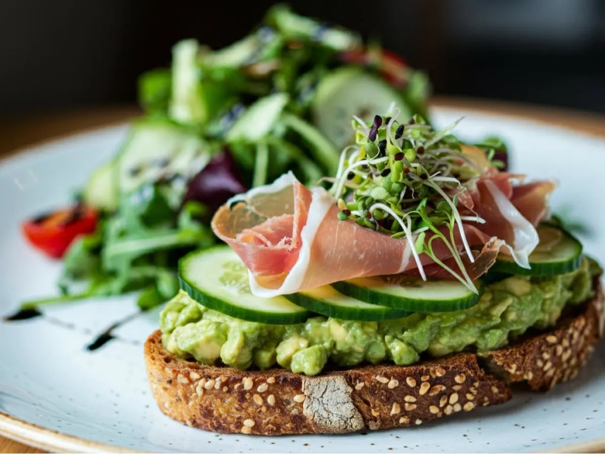 Prosciutto Toasty with Side Salad