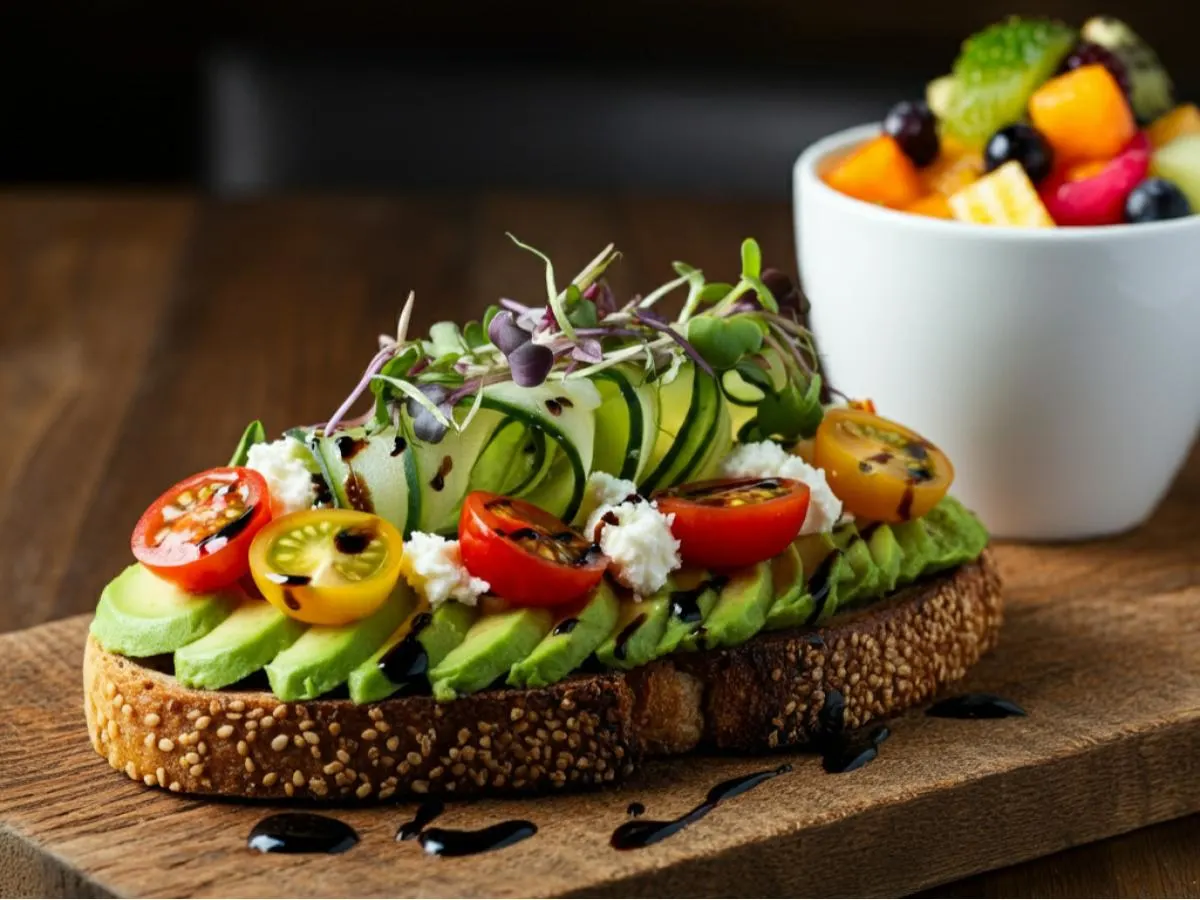 Veggie Toasty with Side Fruit Salad
