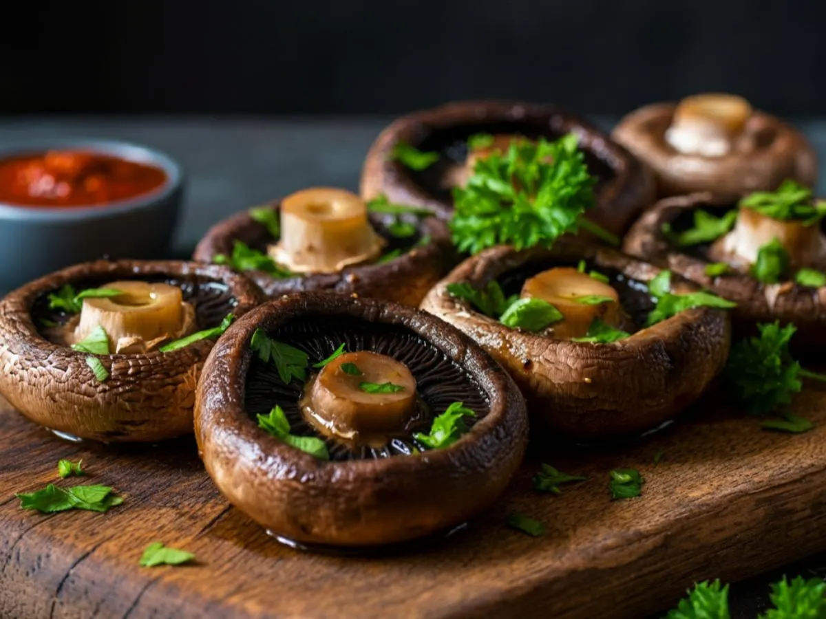 Grilled Mushroom Caps
