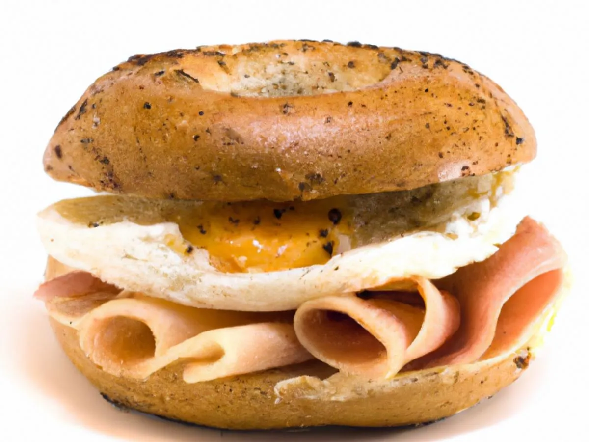Wheat Bagel Tabil Turkey Bacon Breakfast Sandwich Wheat Bagel Tabil Turkey Bacon Breakfast Sandwich