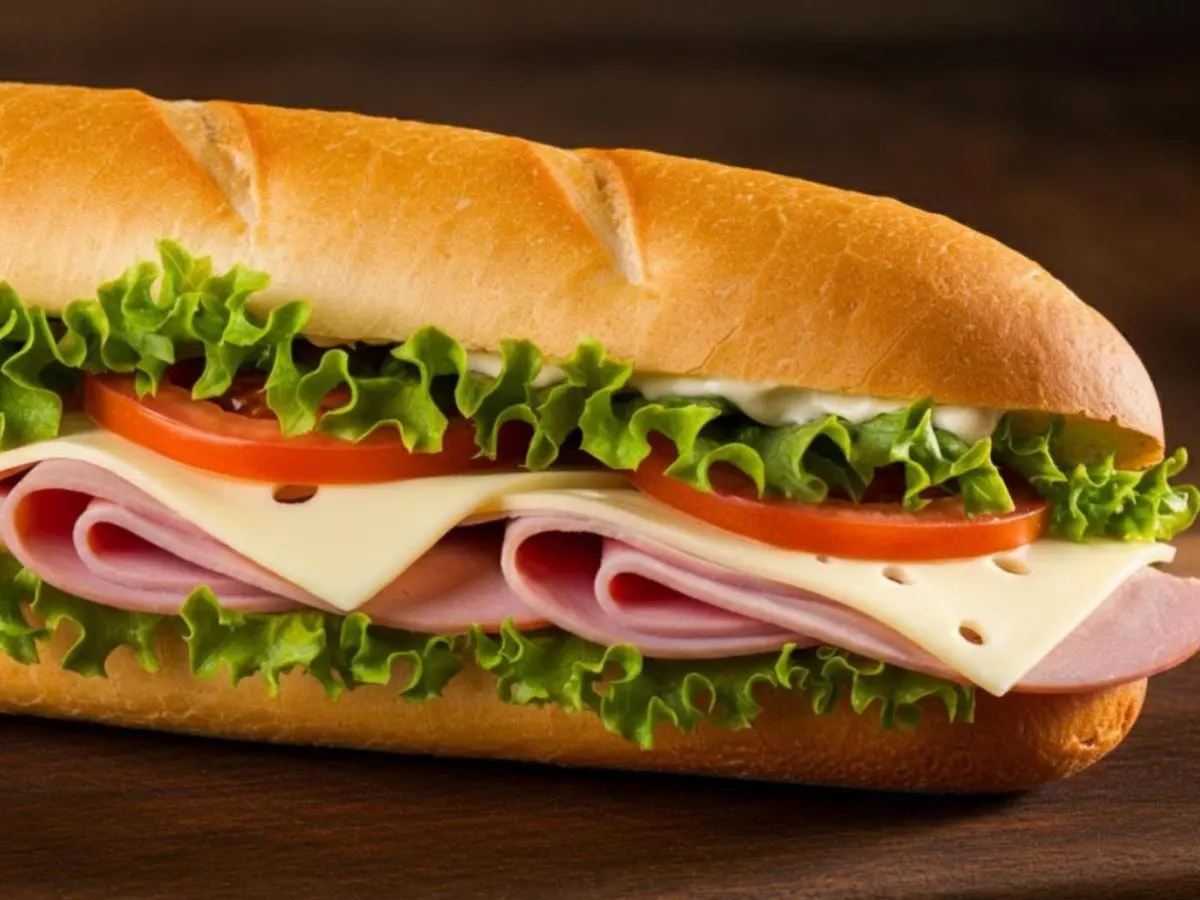 Ham and American Cheese on a Hero Ham and American Cheese on a Hero