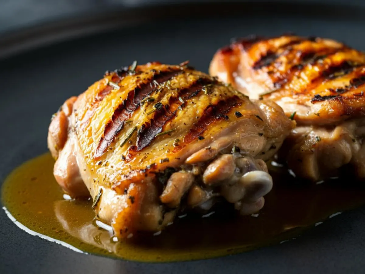 Grilled Chicken Thigh with Pan Jus Grilled Chicken Thigh with Pan Jus
