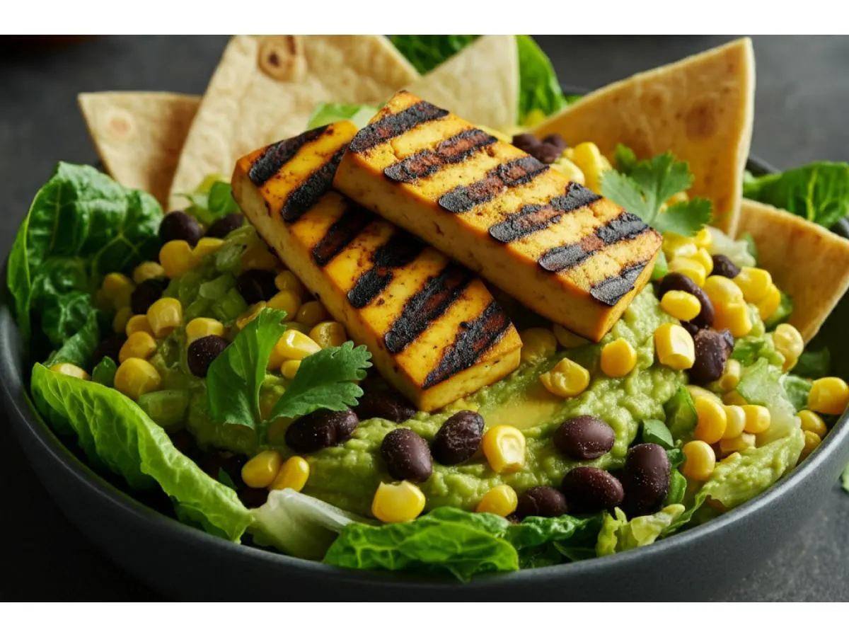 Vegan Travieza Salad with Grilled Tofu Vegan Travieza Salad with Grilled Tofu