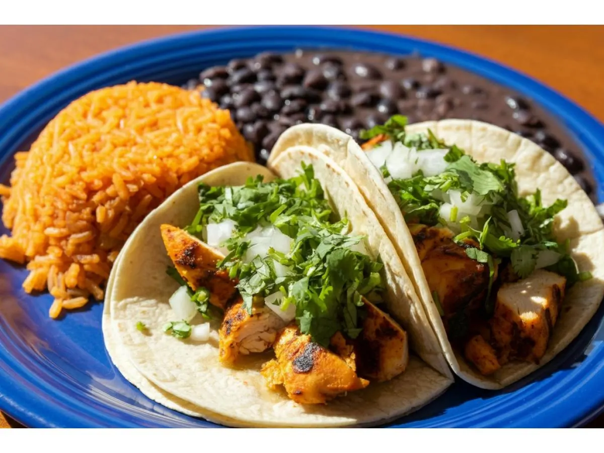 Gluten Free Grilled Chicken Tacos with Spanish Rice and Black Beans Gluten Free Grilled Chicken Tacos with Spanish Rice and Black Beans