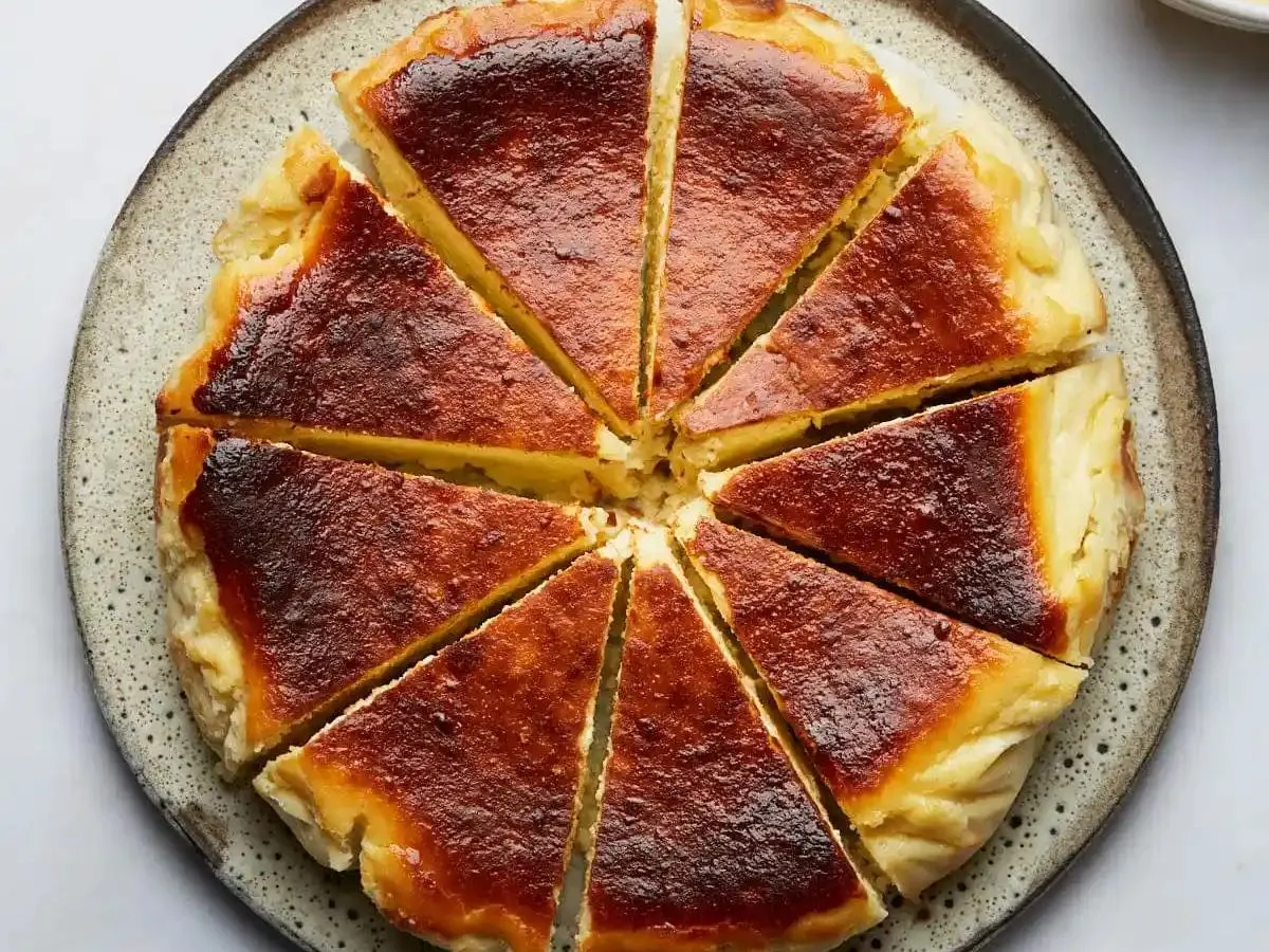 Gluten Free Yuzu Passion Fruit Basque Cheesecake