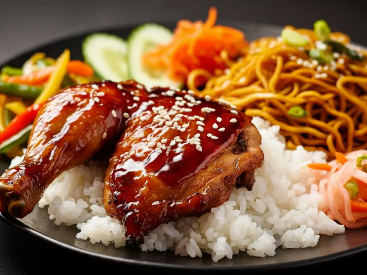 Chinese BBQ Chicken 中式烤鸡腿饭 Chinese BBQ Chicken 中式烤鸡腿饭