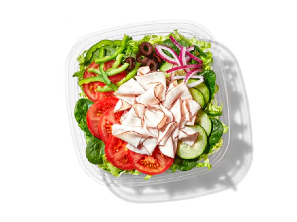 Turkey Breast Subway Salad With Red Wine Vinegar dressing