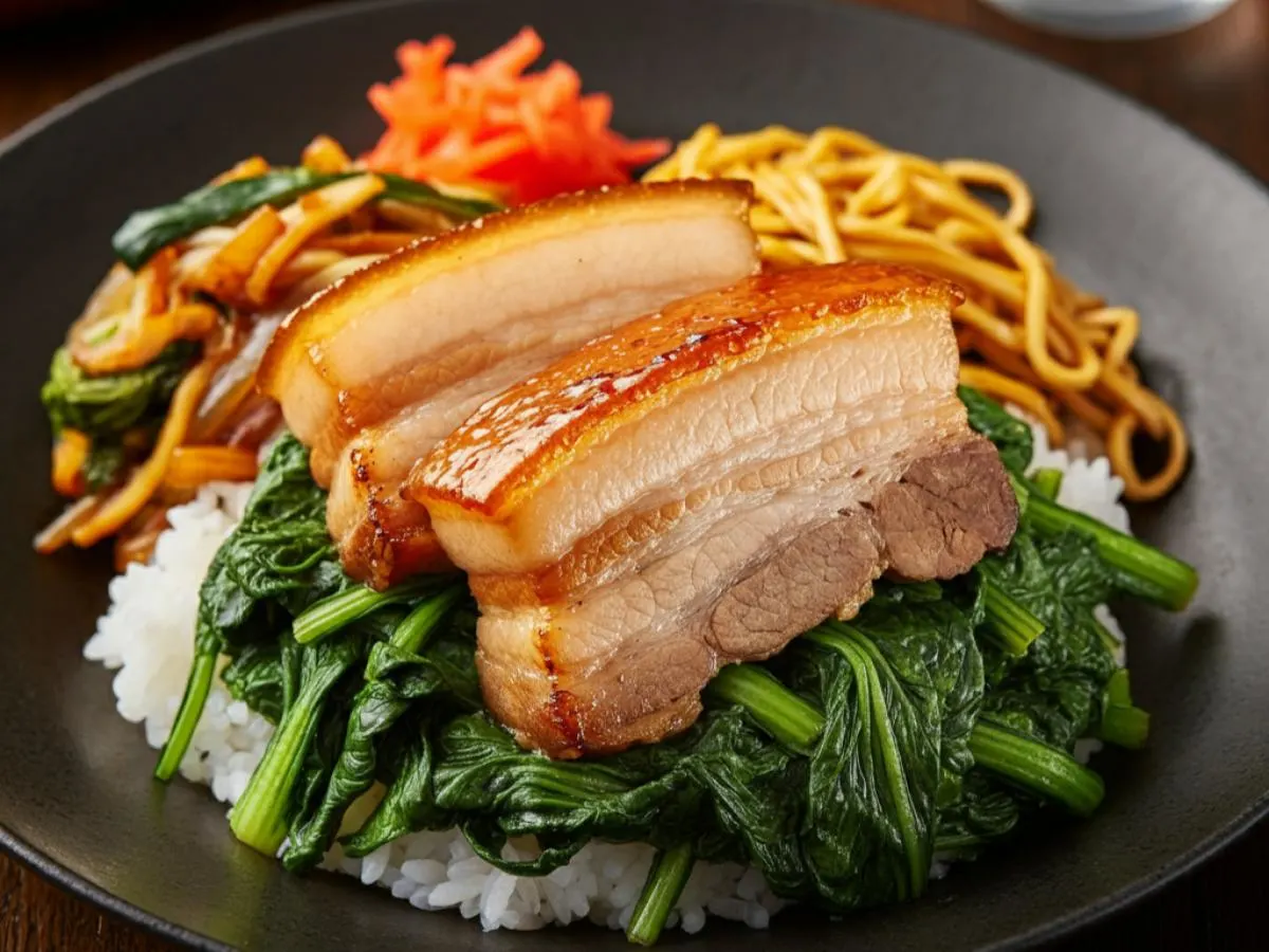 Shanghai Pork Belly & Mustard Greens 梅干菜扣肉饭 Shanghai Pork Belly & Mustard Greens 梅干菜扣肉饭