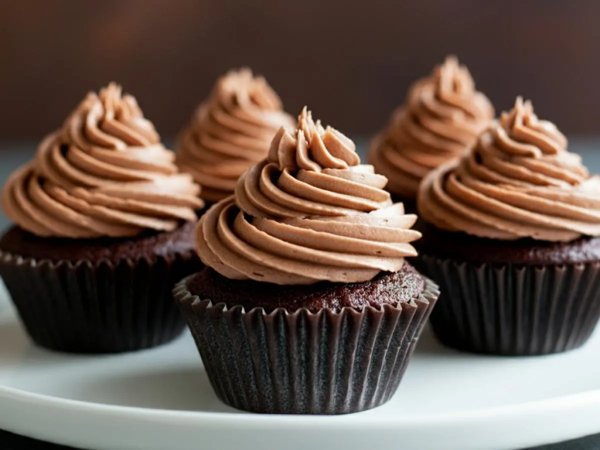 Mini Chocolate Cupcakes with Chocolate Buttercream Icing