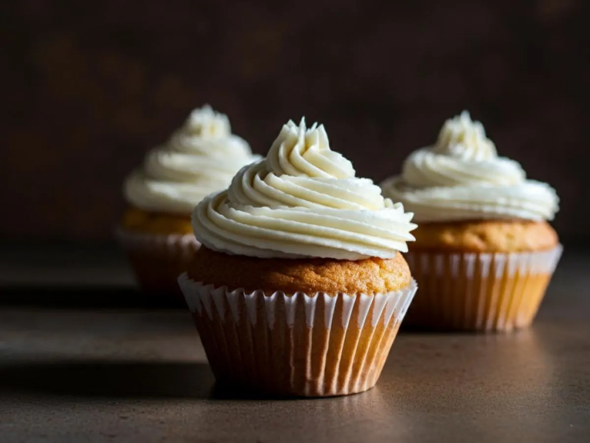 Mini Vanilla Cupcakes with Buttercream Icing