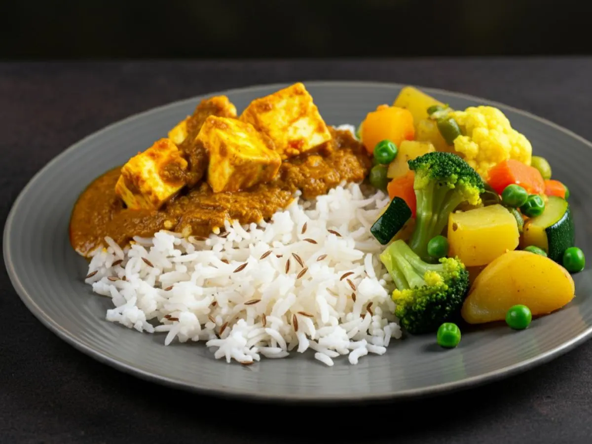 Shahi Paneer | Rice | Veggies Shahi Paneer | Rice | Veggies