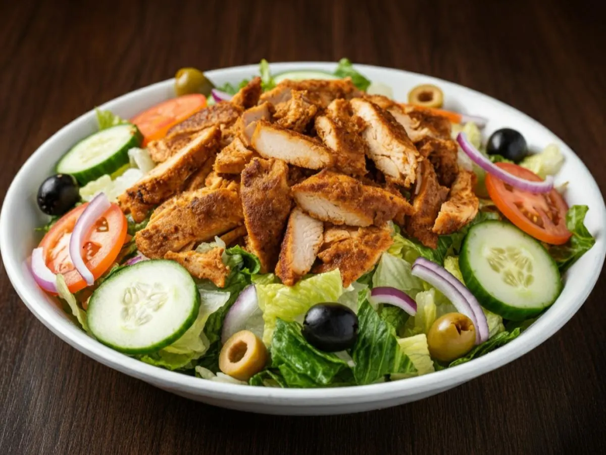 Halal Chicken and California Entree Salad Halal Chicken and California Entree Salad