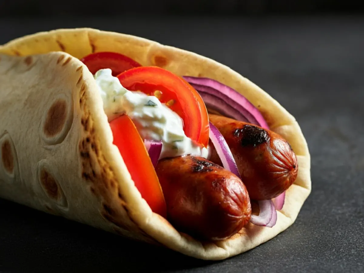 Gluten Free - Greek Sausage Wraps with Tzatziki Sauce Gluten Free - Greek Sausage Wraps with Tzatziki Sauce