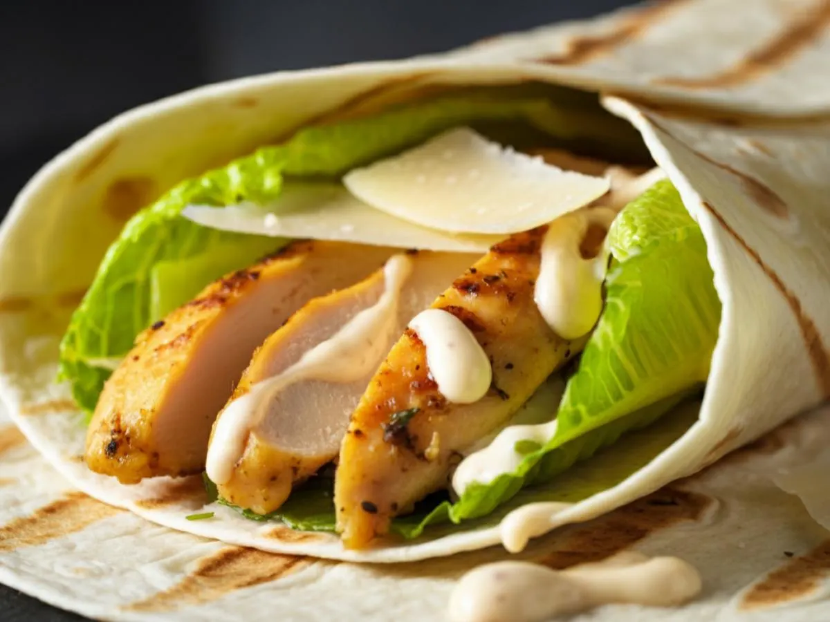 Gluten Free - Grilled Chicken Caesar Wraps with Ceasar Dressing Gluten Free - Grilled Chicken Caesar Wraps with Ceasar Dressing