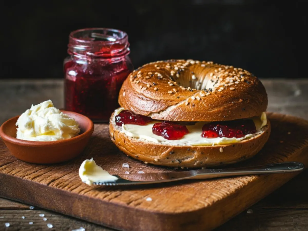Bagel With Butter and Jelly Bagel With Butter and Jelly
