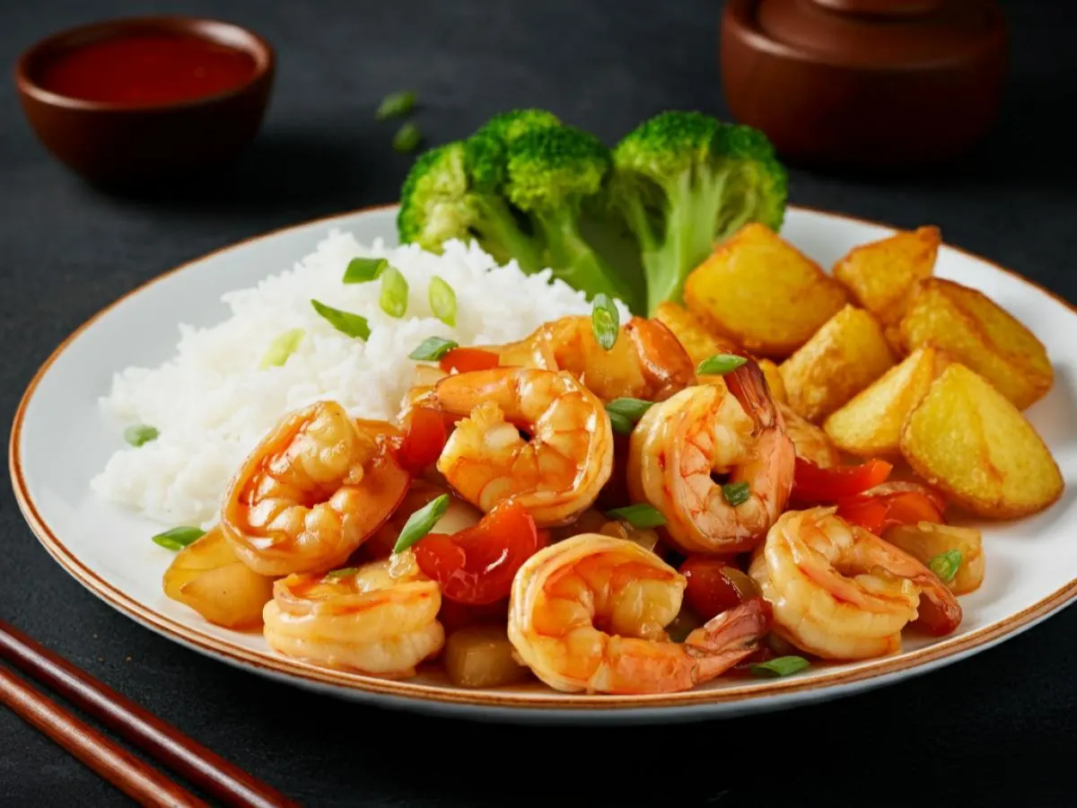 Sweet & Sour Shrimp 糖醋虾仁饭 Sweet & Sour Shrimp 糖醋虾仁饭