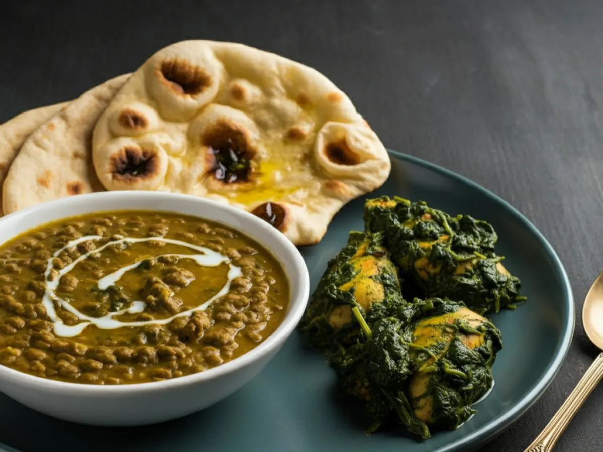 Saag Chicken, Butter Naan & Dal Palak [20oz]