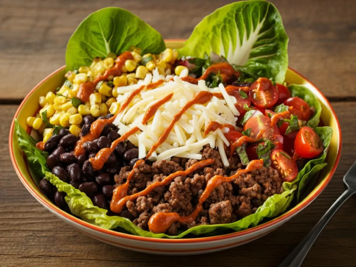 Ground Beef Chipotle Salad Bowl